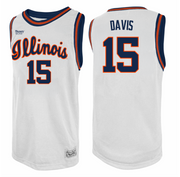 Illinois Fighting Illini Men's Retro Brand Basketball Jersey Jake Davis #15