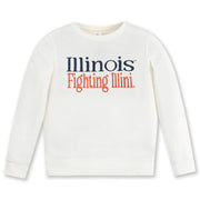 Illinois Sweatshirt Girls White Raised Embroidery