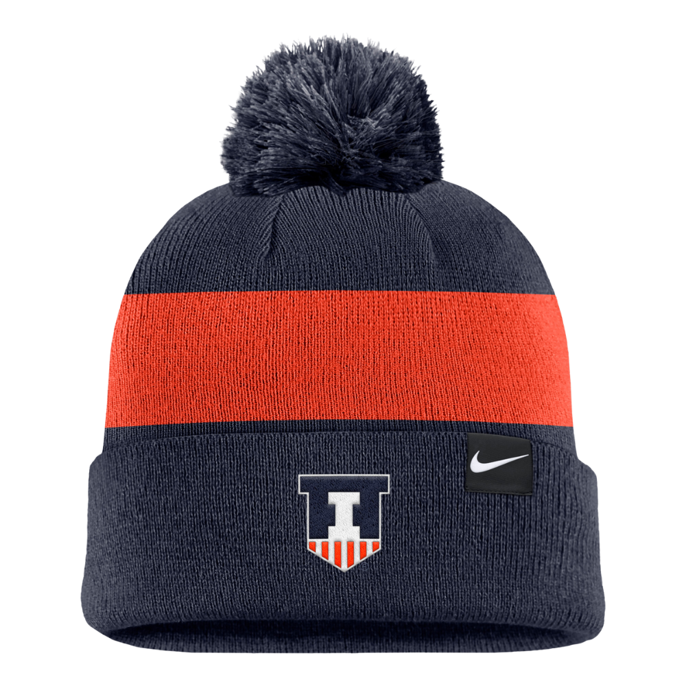 Illinois Fighting Illini Men's Nike Peak Pom Beanie