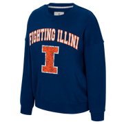 Illinois Fighting Illini Women's Katie Sueded Crewneck Sweatshirt
