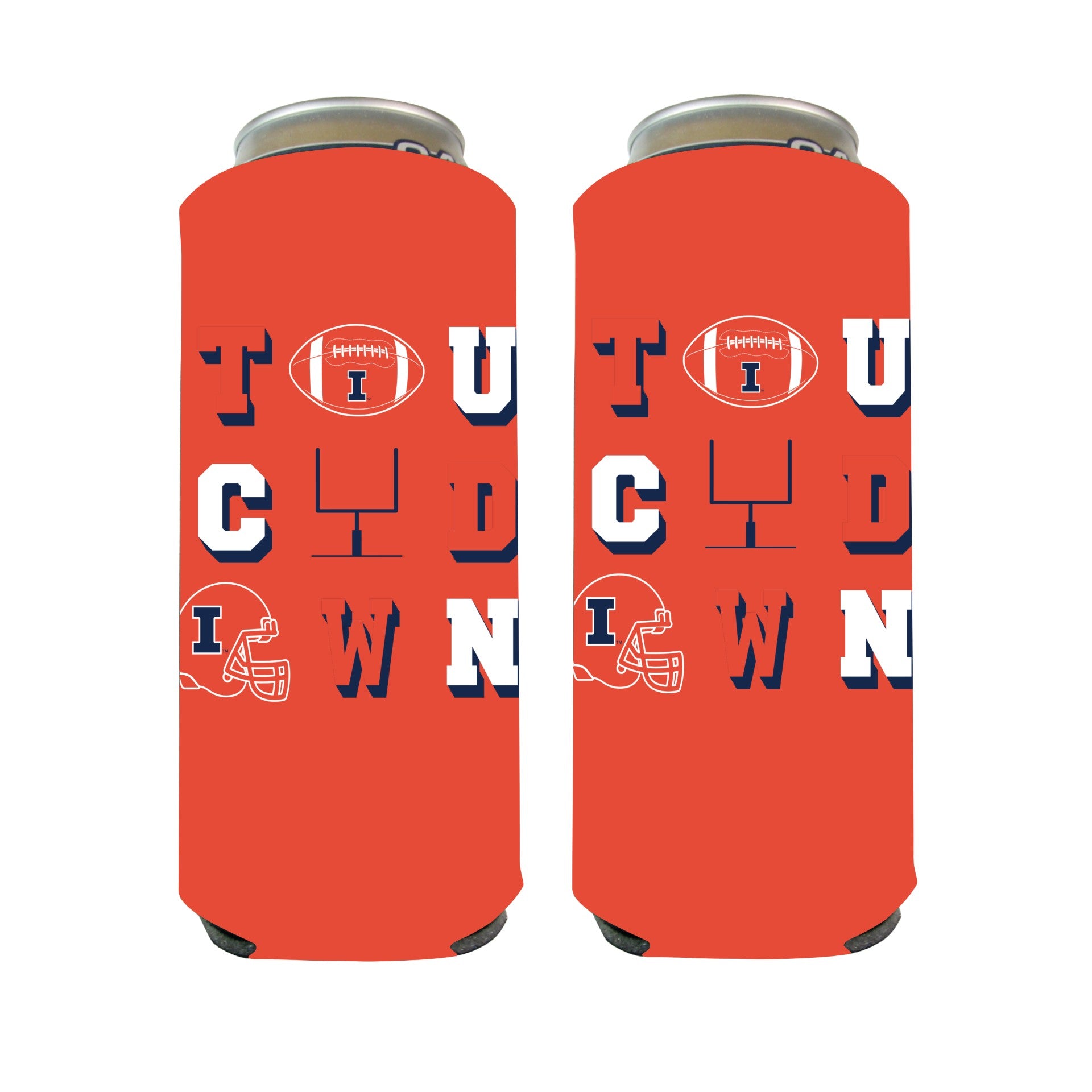 Illinois FIghting Illini Orange Touchdown Koozie