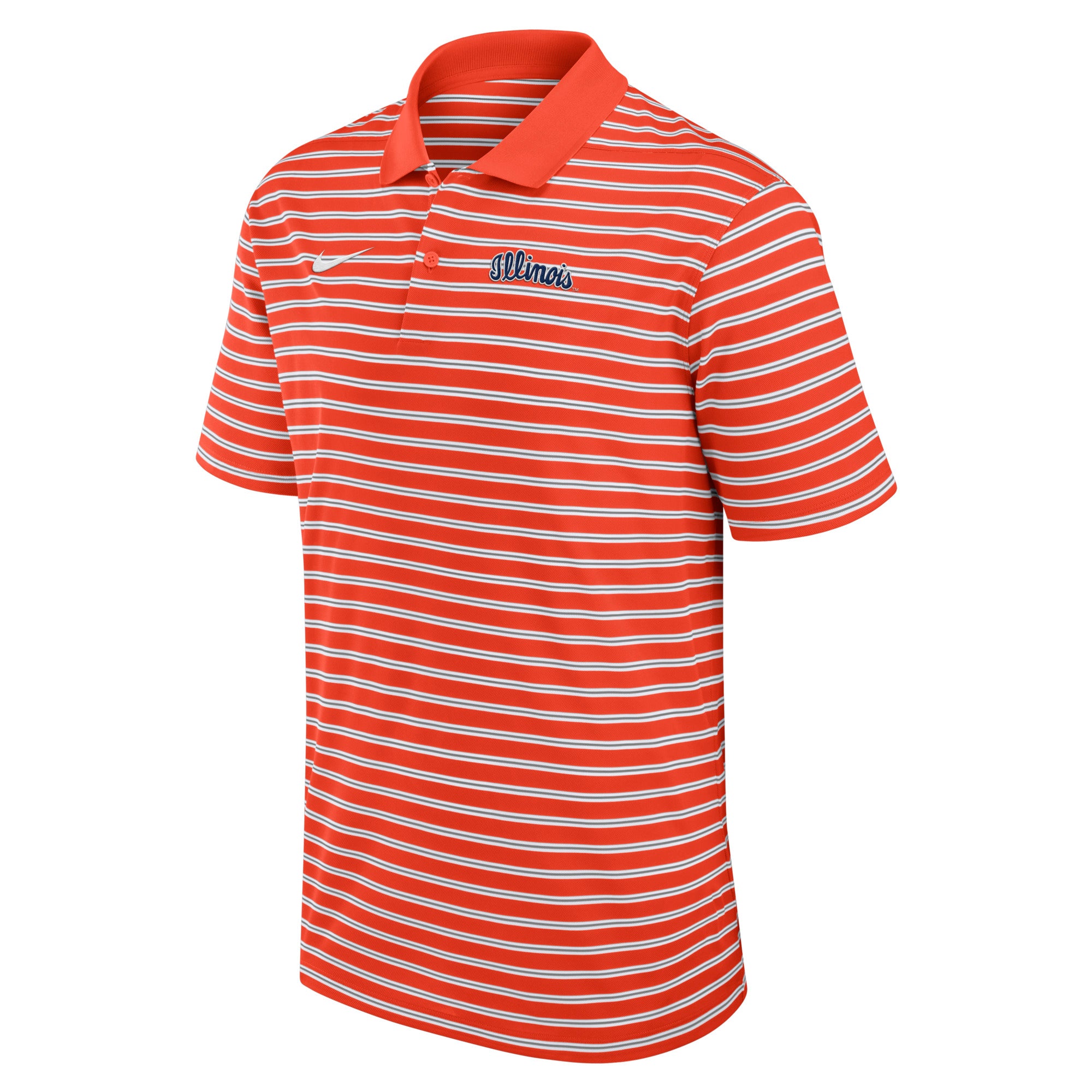 Illinois Nike Orange Victory Stripe Polo