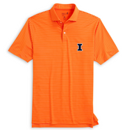 Illinois Fighting Illini Johnnie-O Orange Pinstripe Polo