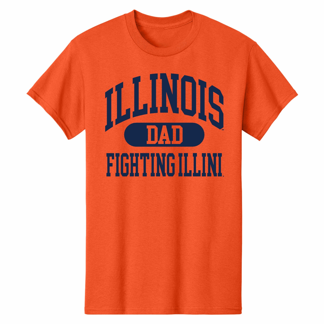 Illinois Fighting Illini Dad Orange T-Shirt
