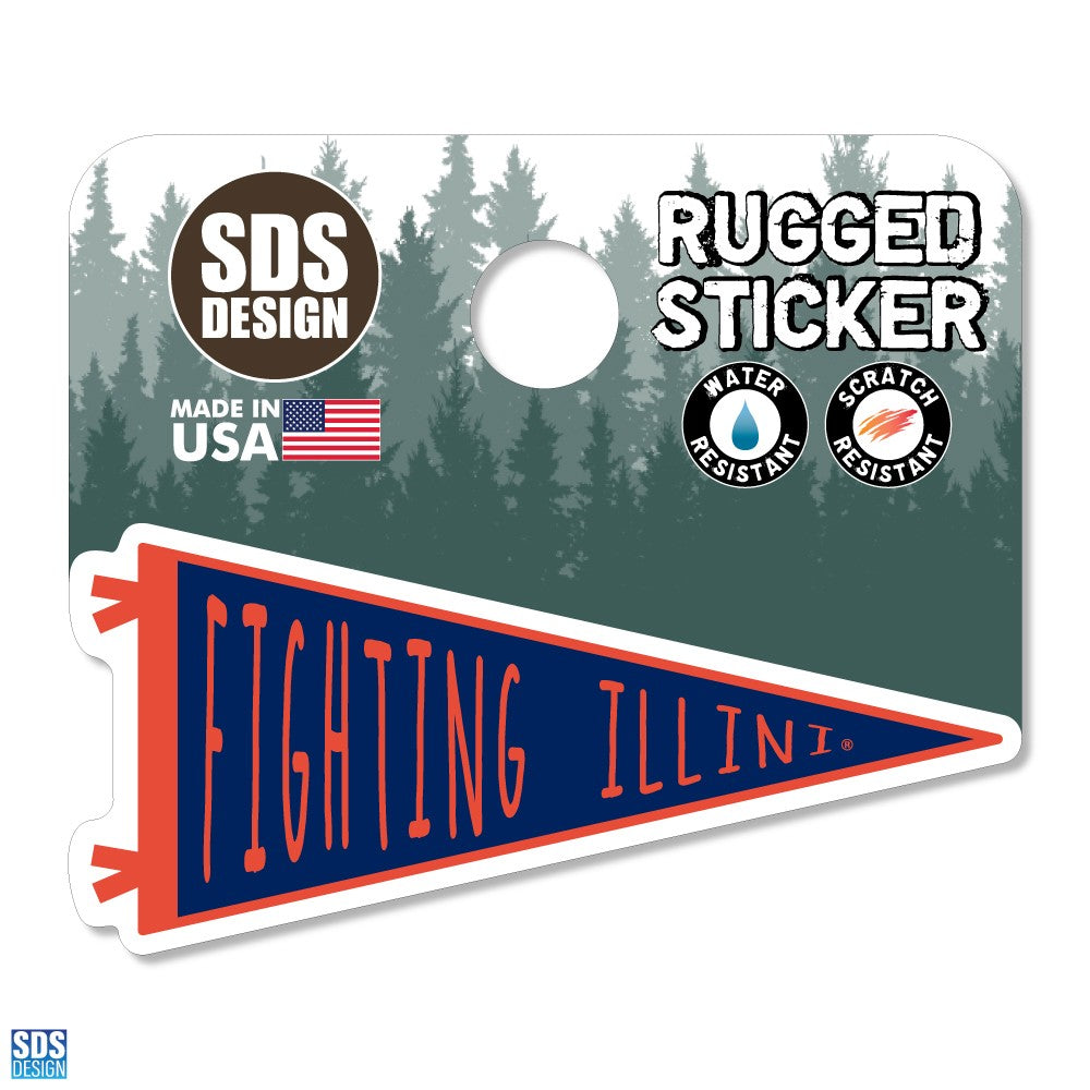 Illinois Fighting Illini Pennant Decal