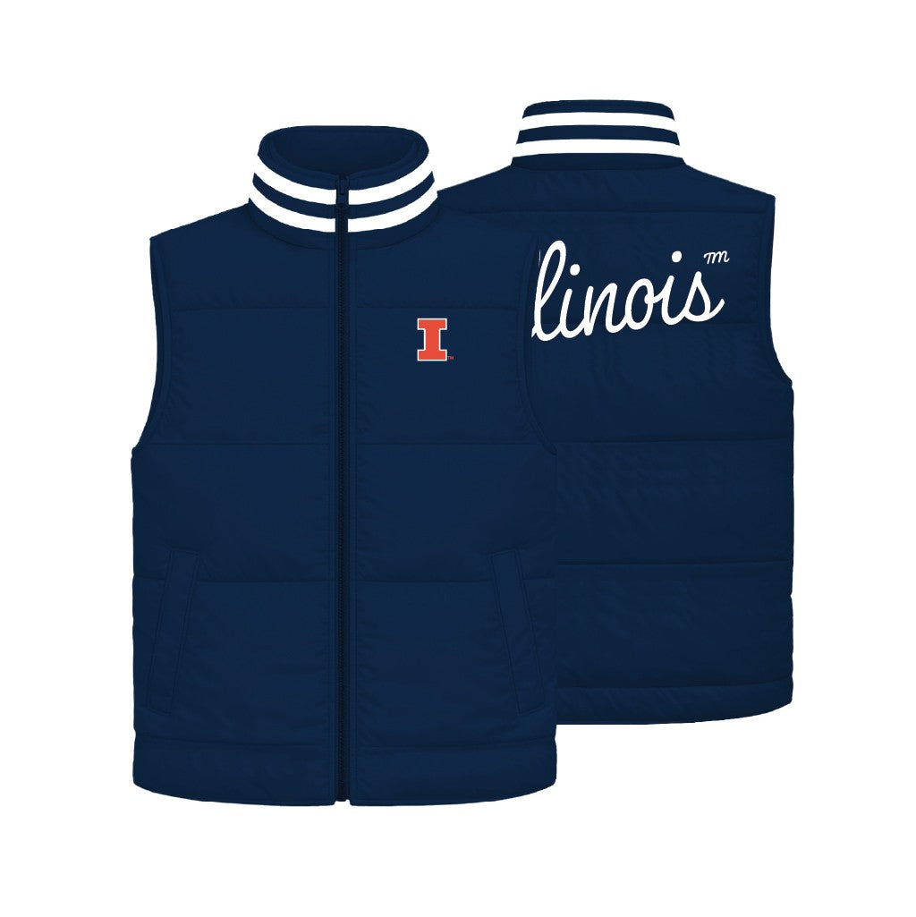 Illinois Fighting Illini Women's Retro Puffer Vest