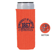 Illinois Fighting Illini Slim Athletic Koozie