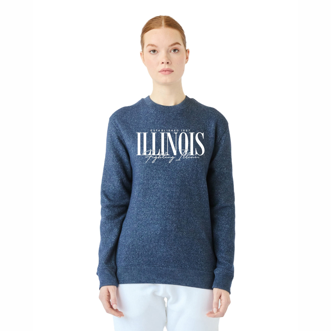 Illinois Fighting Illini Women's Fancy Script Crew