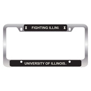 Fighting Illini Silver & Black Plate Frame