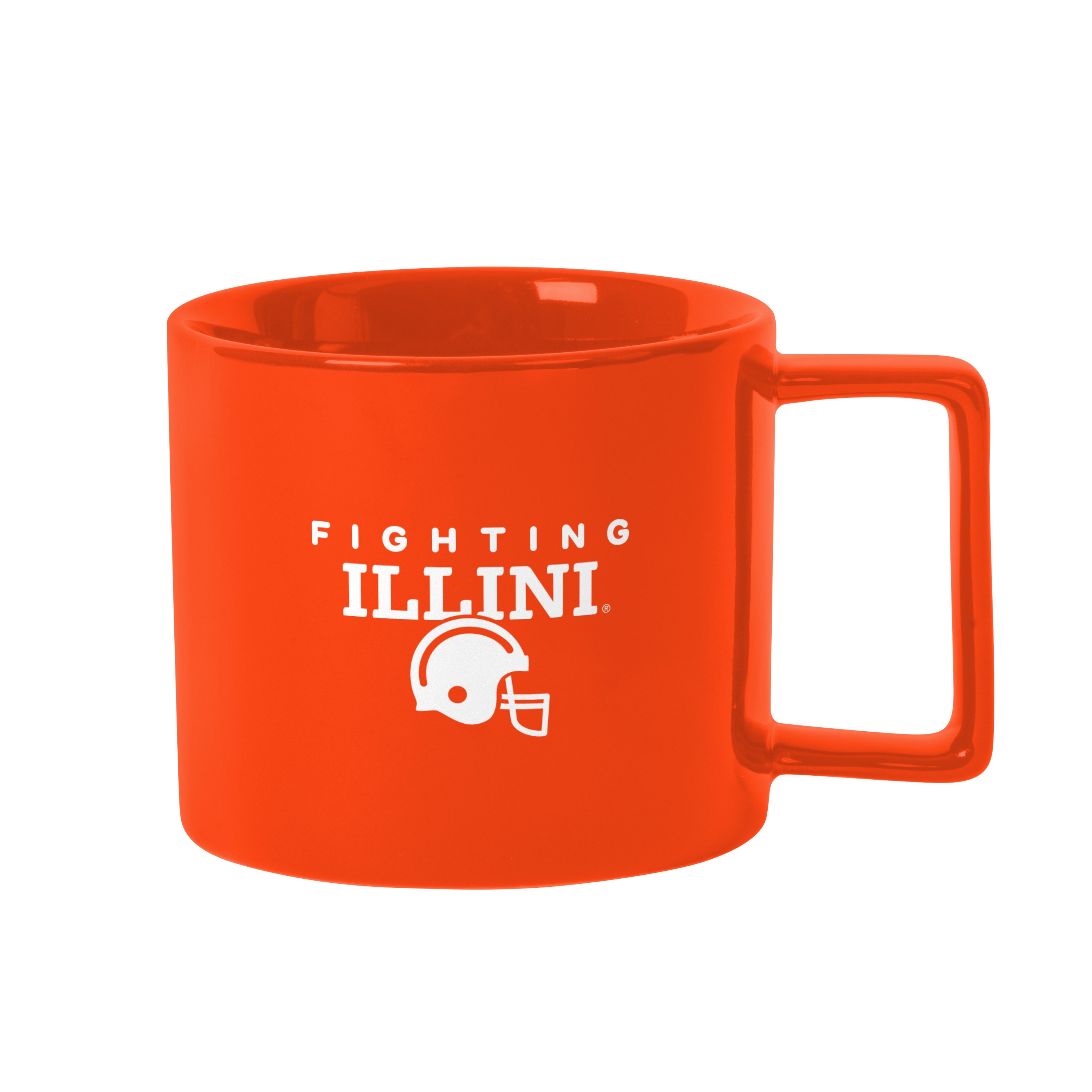 Illinois Fighting Illini Square Handle Football Mug