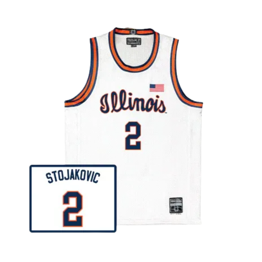 Illinois Fighting Illini NIL Basketball Jersey #2 Andrej Stojakovic