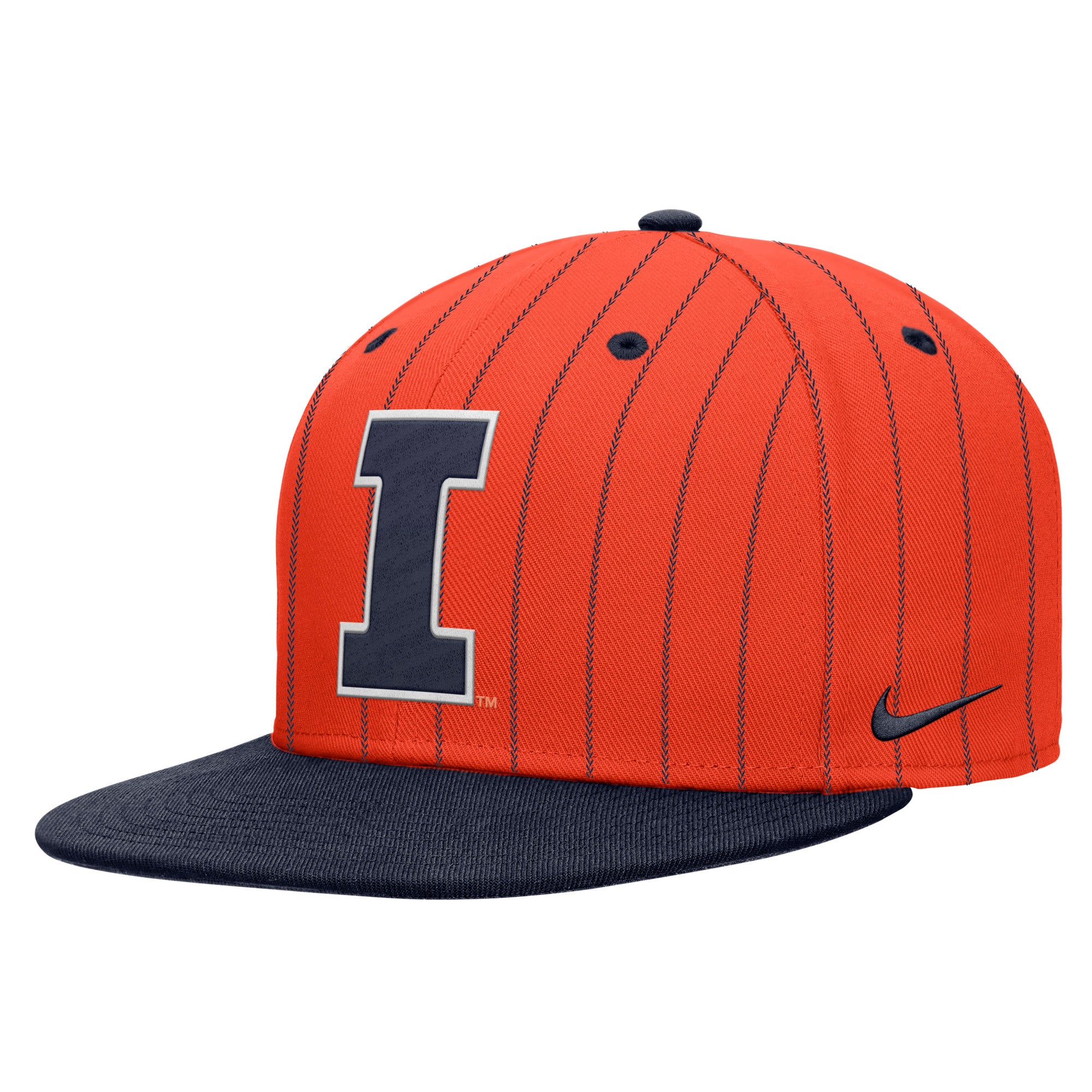 Illinois Hat Nike Orange/Navy Striped Flatbill
