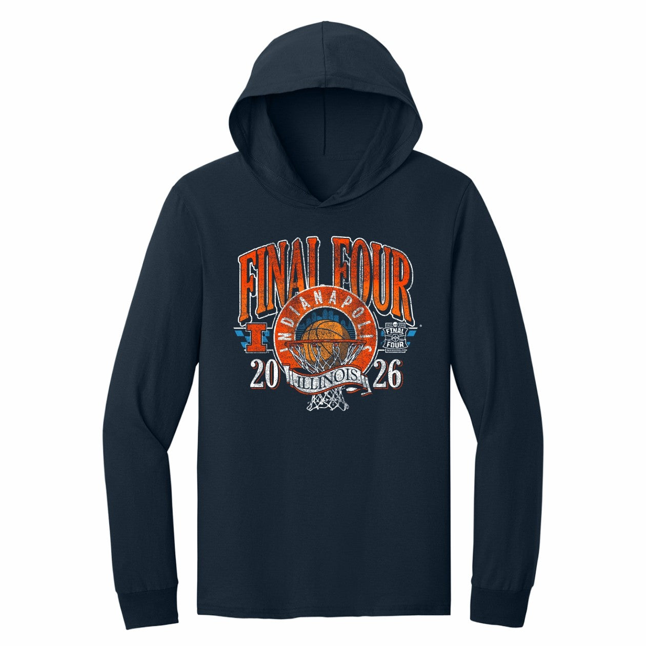 Illinois Basketball Final Four Indy Long-Sleeve Hooded Tee
