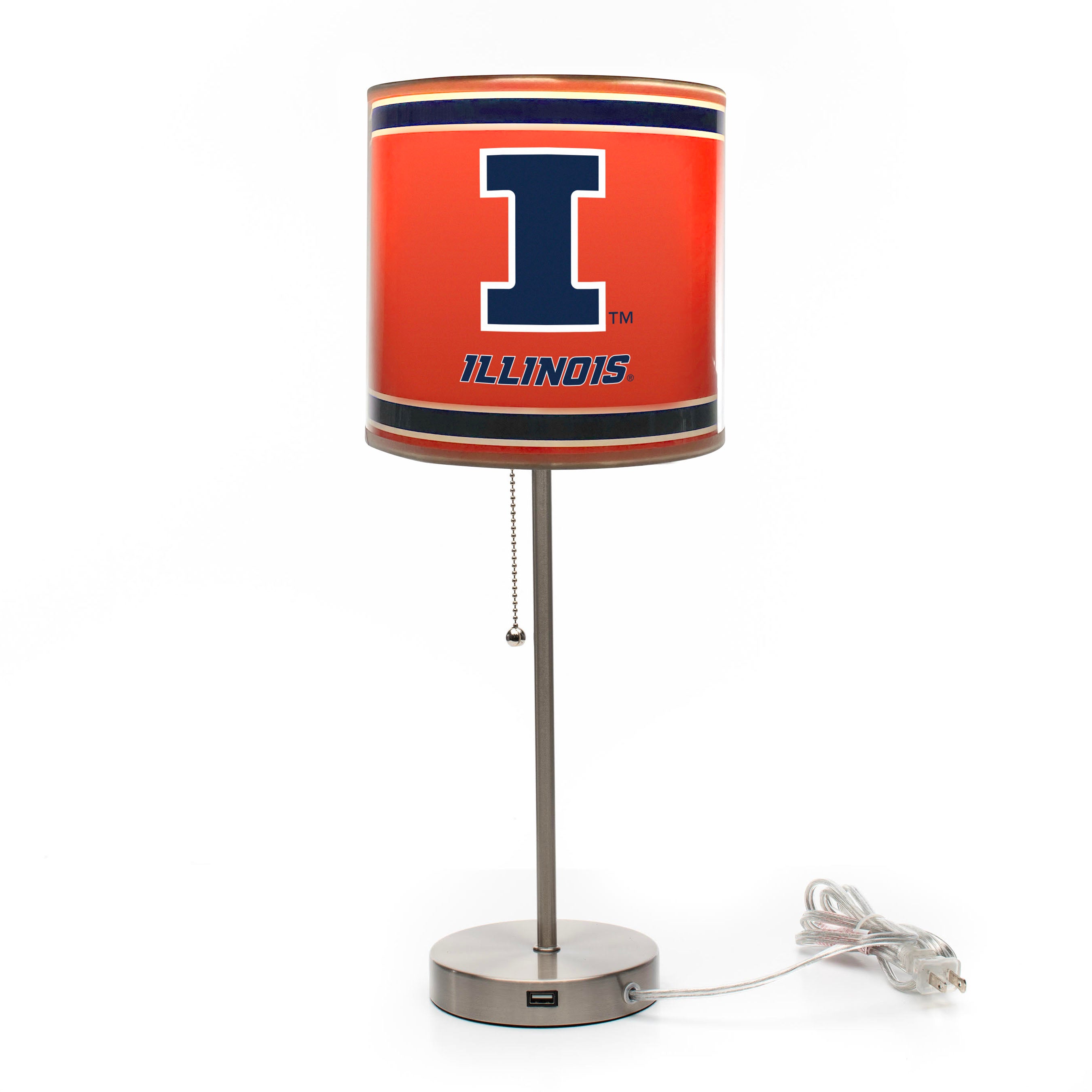 University of Illinois Chrome Lamp