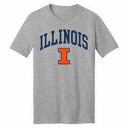 Illinois Fighting Illini Classic Arch Block I Grey T-Shirt