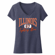 Illinois Fighting Illini T-Shirt Women's Navy Script