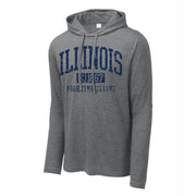 Illinois Hoodie Grey Distressed 1867