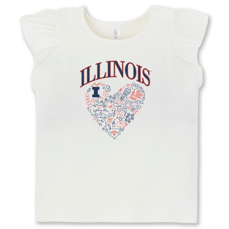 Illinois Fighting Illini T-Shirt Toddler Heart Tee