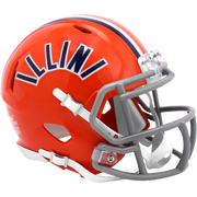 Illinois Fighting Illini Orange Mini Replica Football Helmet- Retro Style