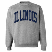 Illinois Fighting Illini New Jumbo Arch Gray Crew