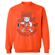 Illinois Fighting Illini Basketball Bear Crew Orange