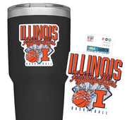 Illinois Basketball Net Decal