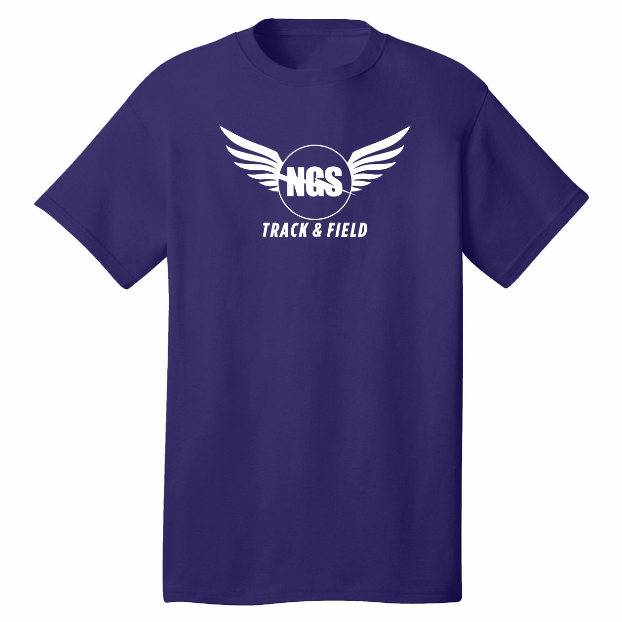 NGS Track and Field Logo Purple Tee