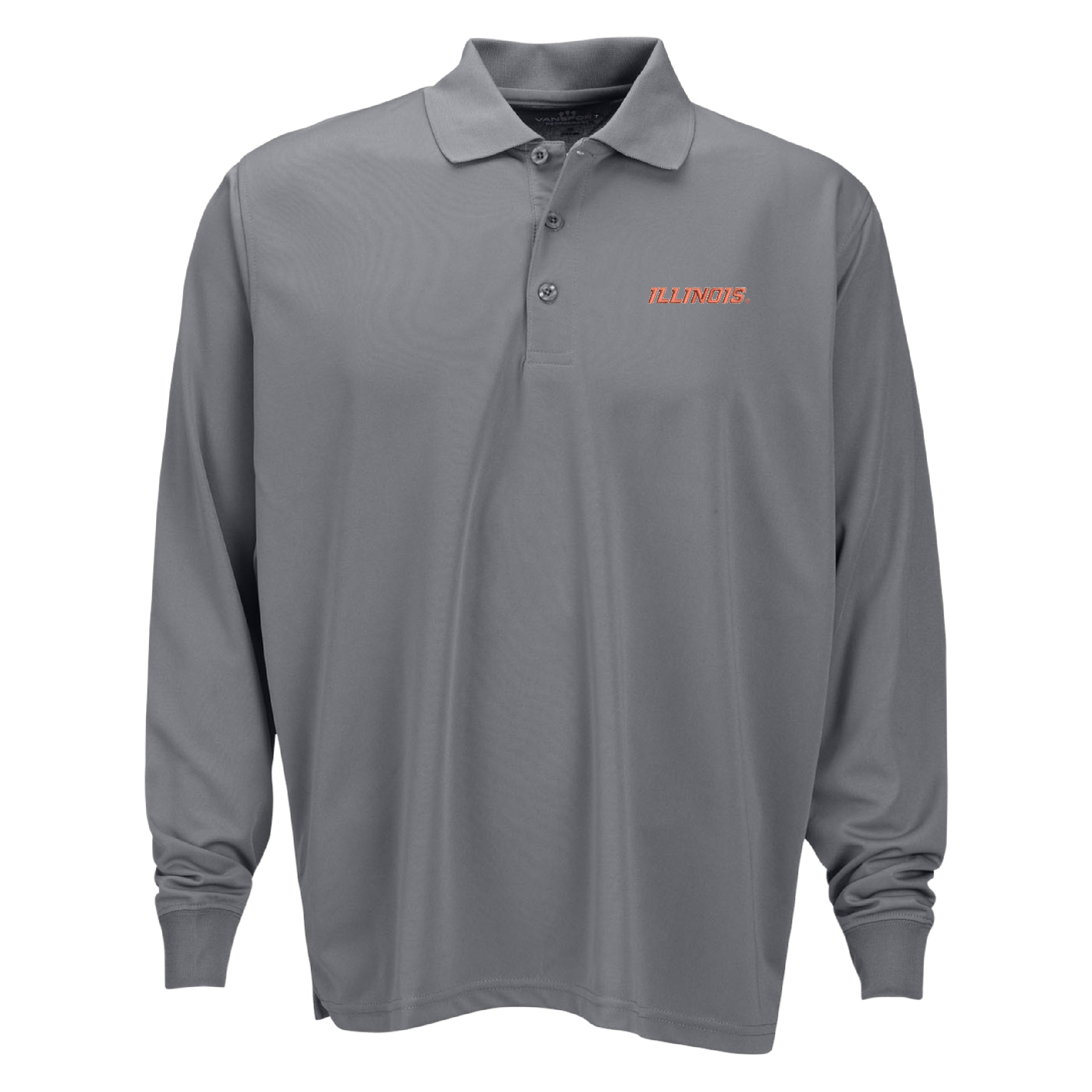 Illinois Fighting Illini Men's Big and Tall Omega Long Sleeve Polo