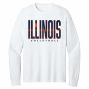 Illinois Fighting Illini Volleyball Photo Letters Crewneck Sweatshirt