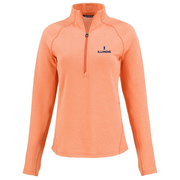 Illinois Fighting Illini Women's Cutter & Buck Heather Orange Half-Zip