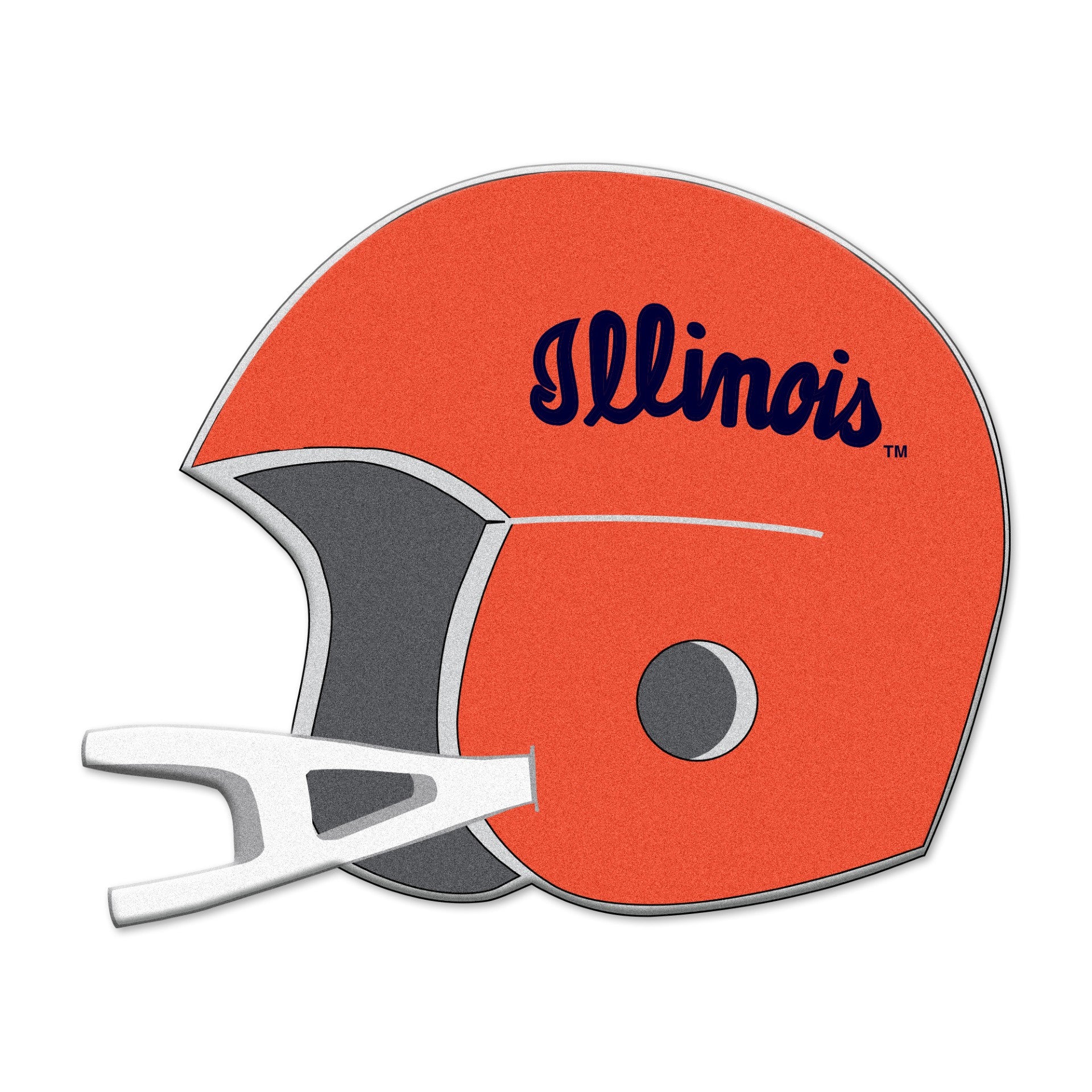 Illinois Football Foam Helmet Orange Script