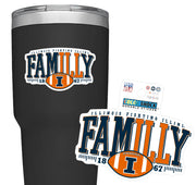 Fighting Illini Orange & Navy FamILLy Football Decal