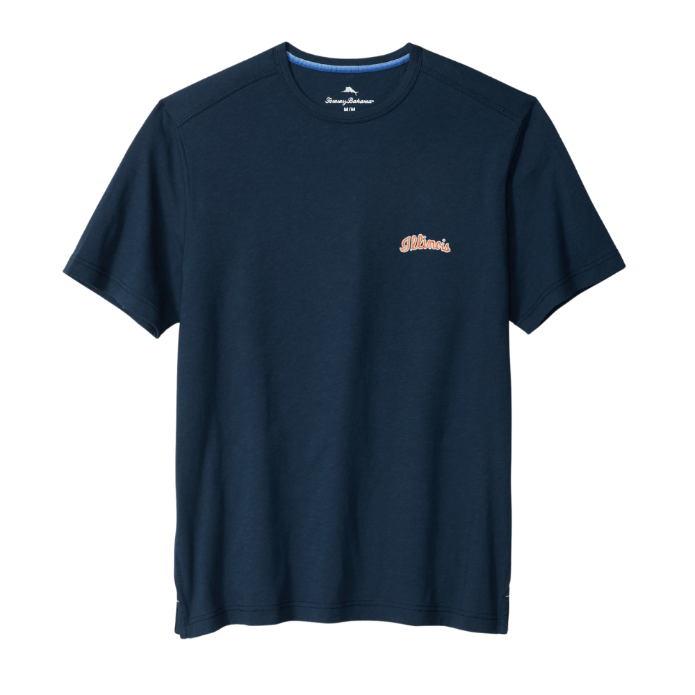 Illinois Fighting Illini Men's Tournament Short Sleeve Tee Script Navy
