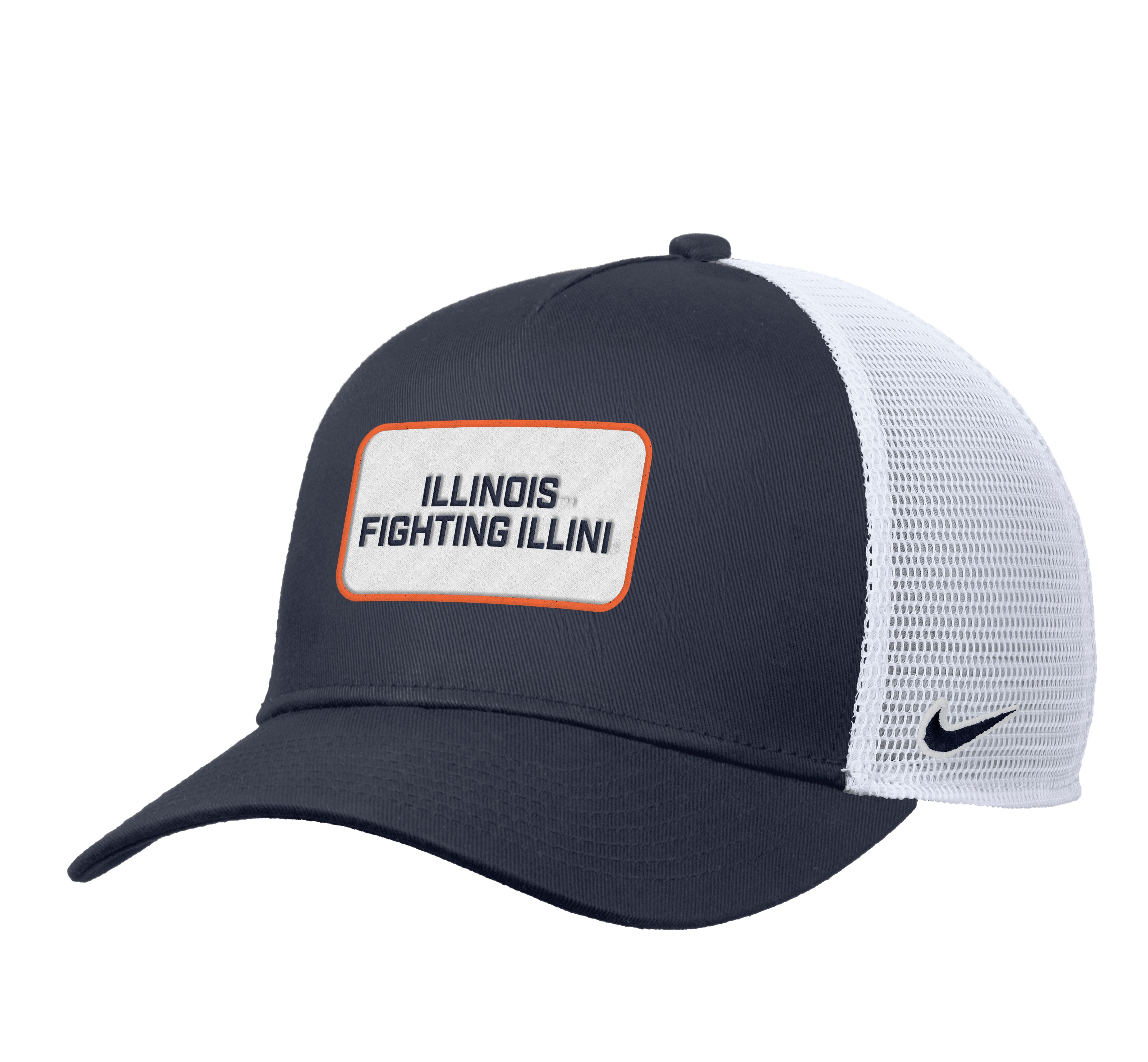 Illinois Nike Hat Navy/White Mesh Trucker Snapback