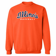 Illinois Baseball Orange Script Sweatshirt