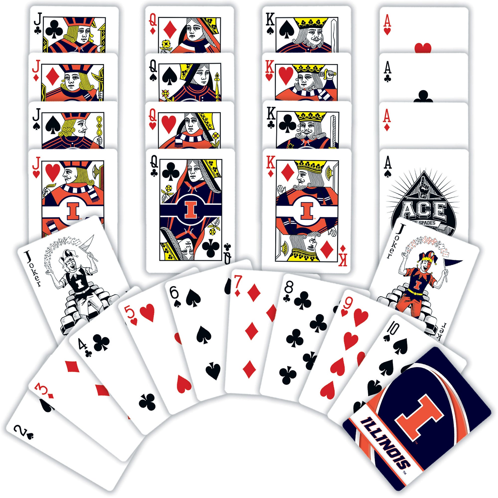 Illinois Fighting Illini Playing Card Set