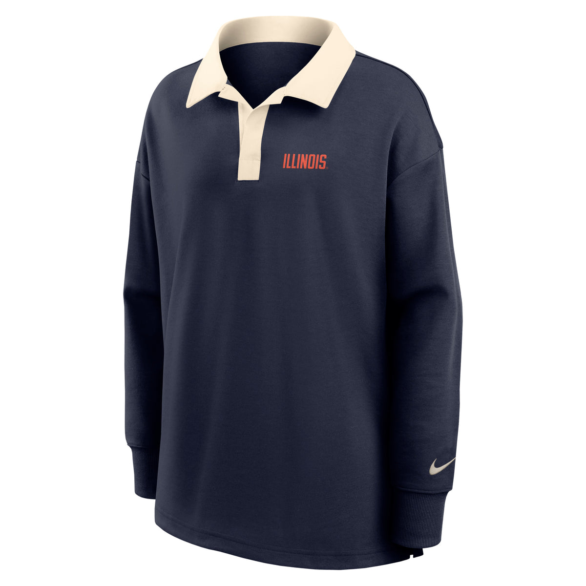 Illinois Women's Nike Oversized Long Sleeve Polo