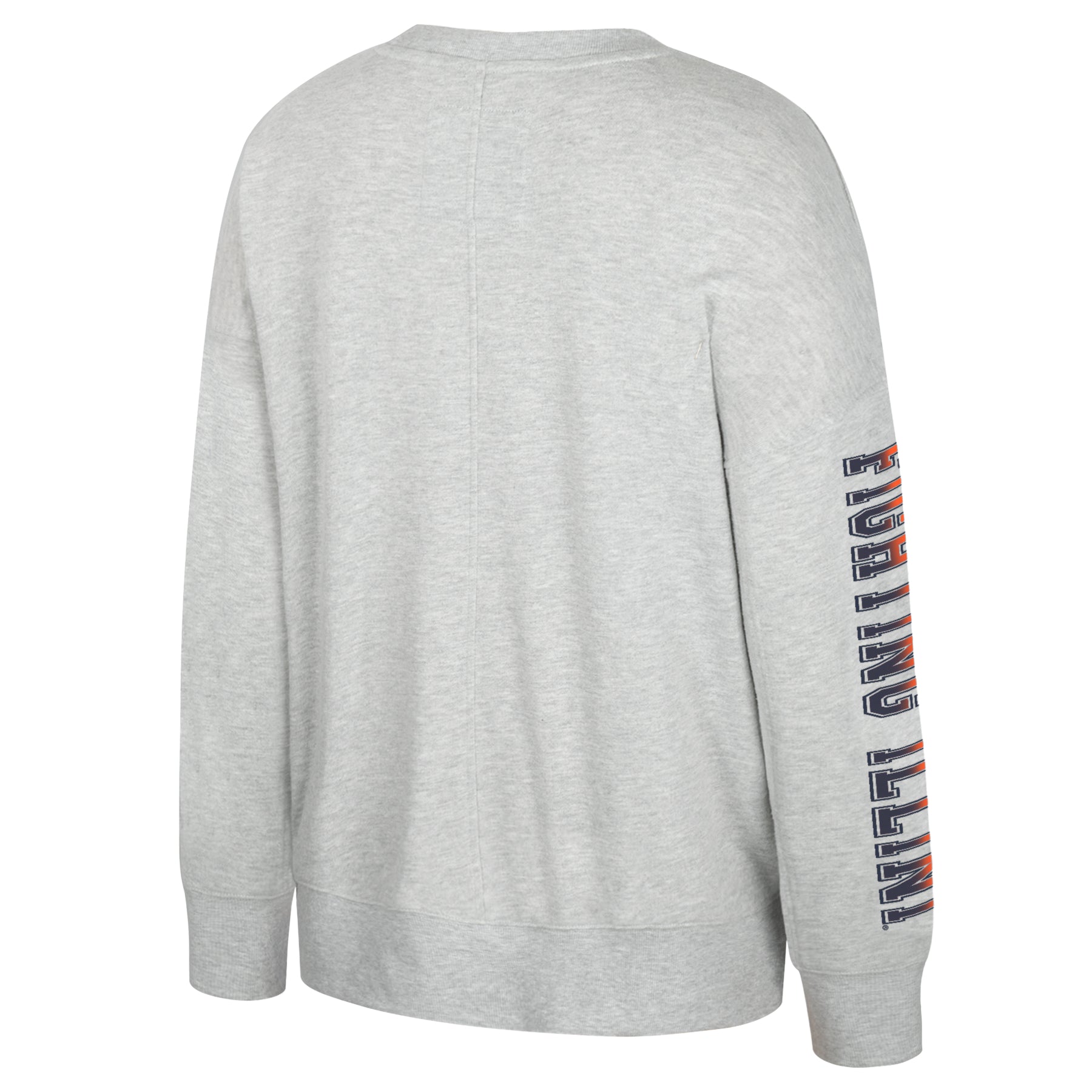 Illinois Sweatshirt Women's Oversized Grey Crewneck