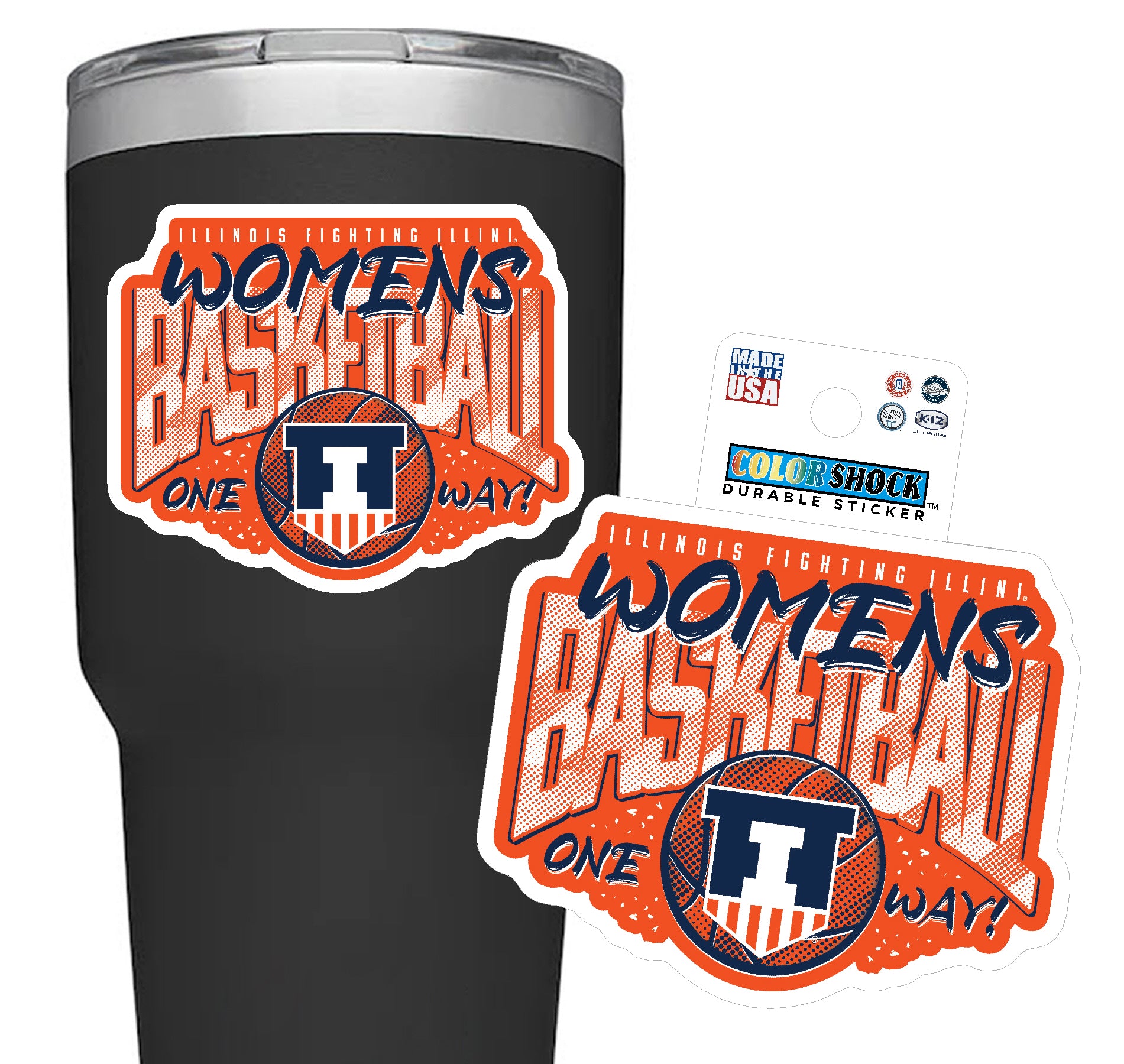 Illinois Women's Basketball Sticker