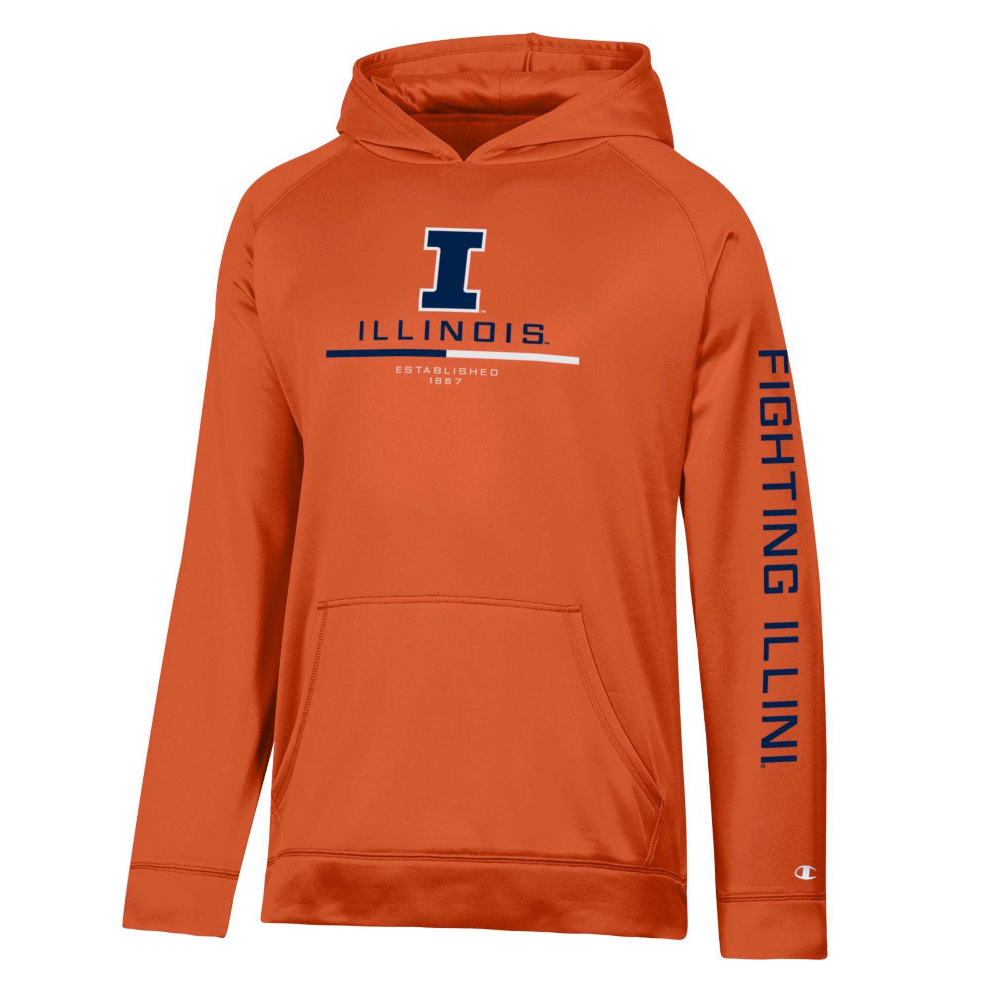 Illinois Fighting Illini Champion Raglan Hooded Sweatshirt