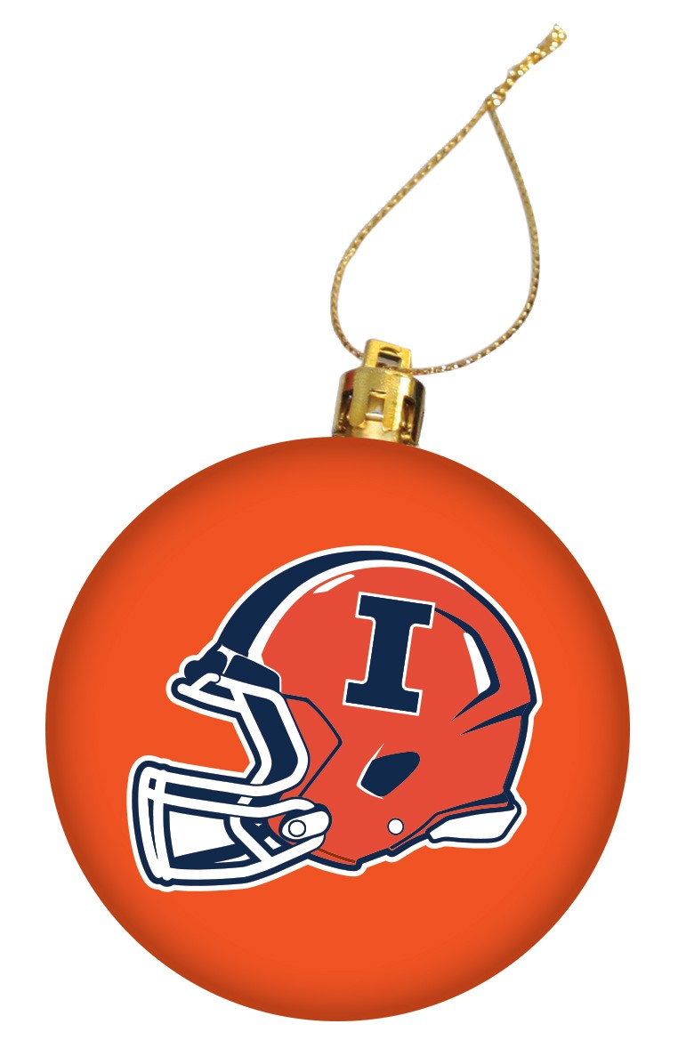 Illinois Fighting Illini Orange Helmet Flat Ornament