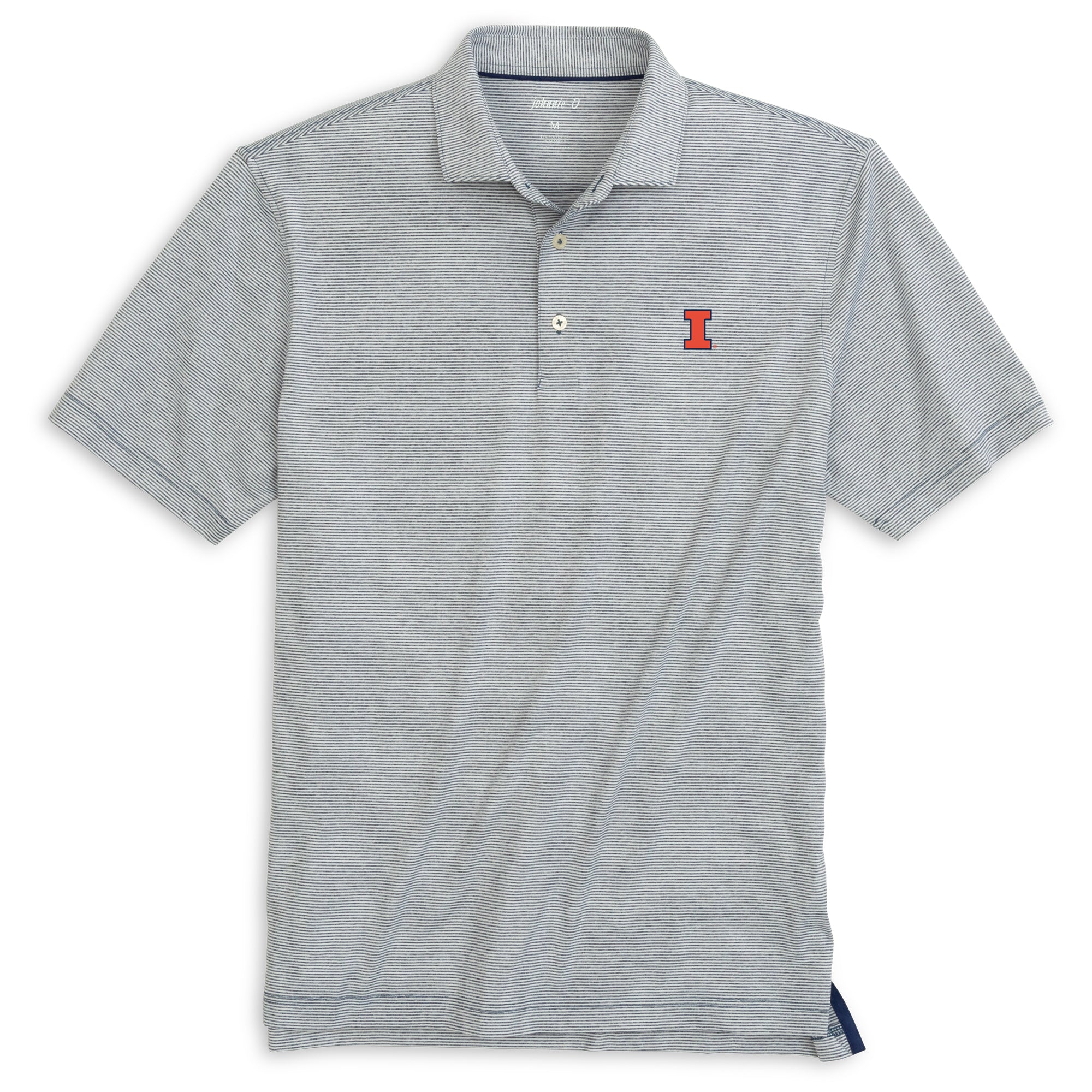Illinois Fighting Illini Men's Johnnie-O Grey Striped Polo