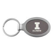 Fighting Illini Metal Oval Keychain