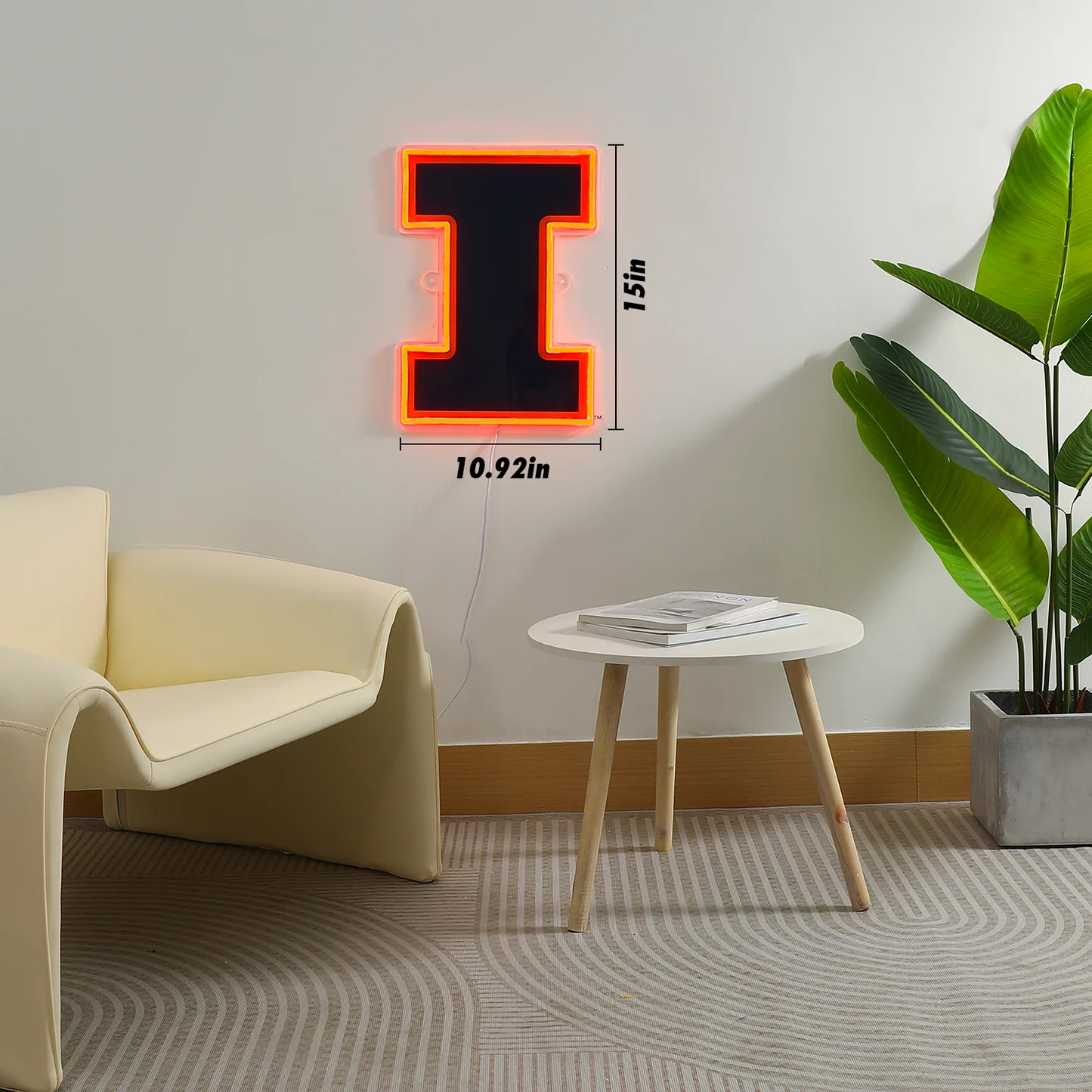 Fighting Illini Block I LED Sign