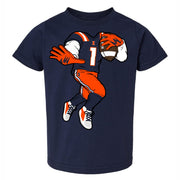 Illinois Fighting Illini Toddler Football Player Short Sleeve Tee