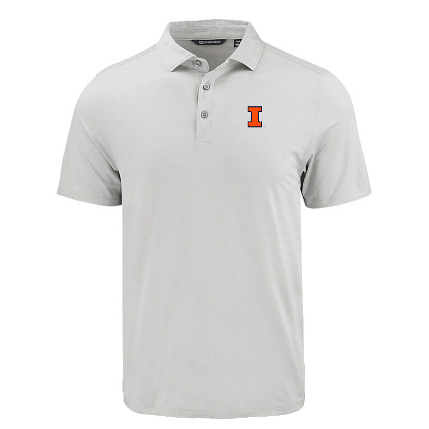 Illinois Fighting Illini Men's Cutter & Buck Grey Block I Polo
