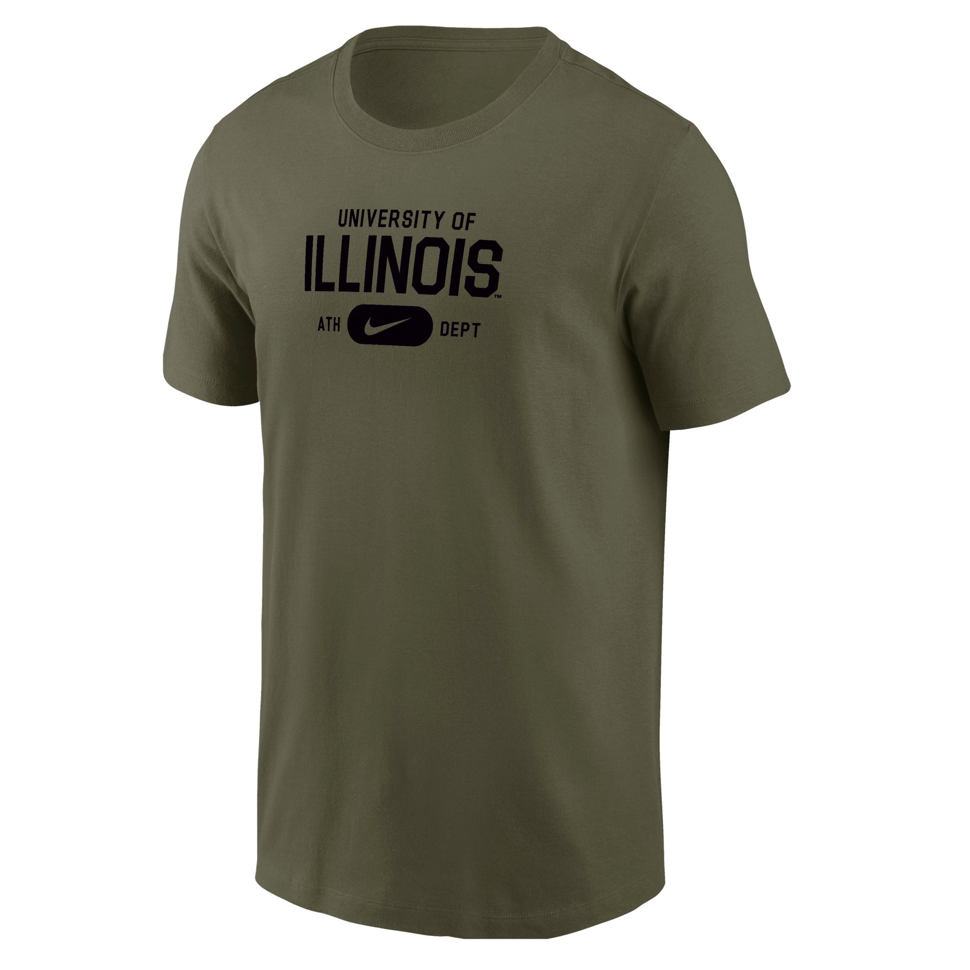 Illinois Fighting Illini Men's Nike Athletics Olive Short Sleeve Tee