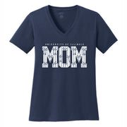 Illinois Mom T-Shirt Navy Pinstripe Bows