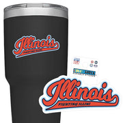 Illinois Fighting Illini Script Durable Decal Sticker