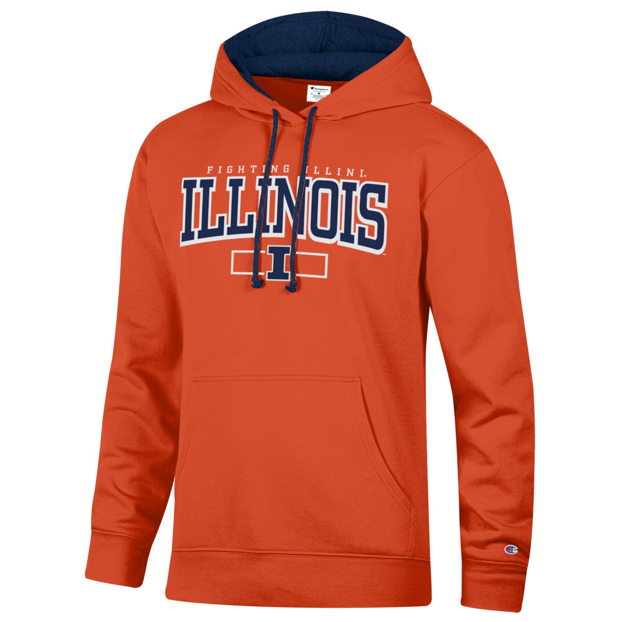 Illinois Hoodie Orange Stadium Fleece Champion